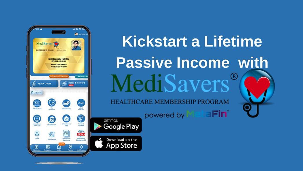 kickstart a lifetime passive income with Medisavers membership program
