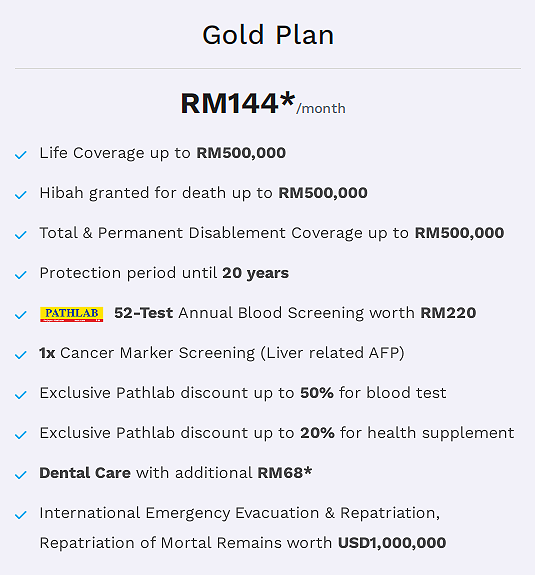 Medisavers eHibah Gold Plan